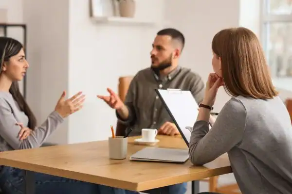 Image of couple access free mediation using family mediation voucher scheme Stretford